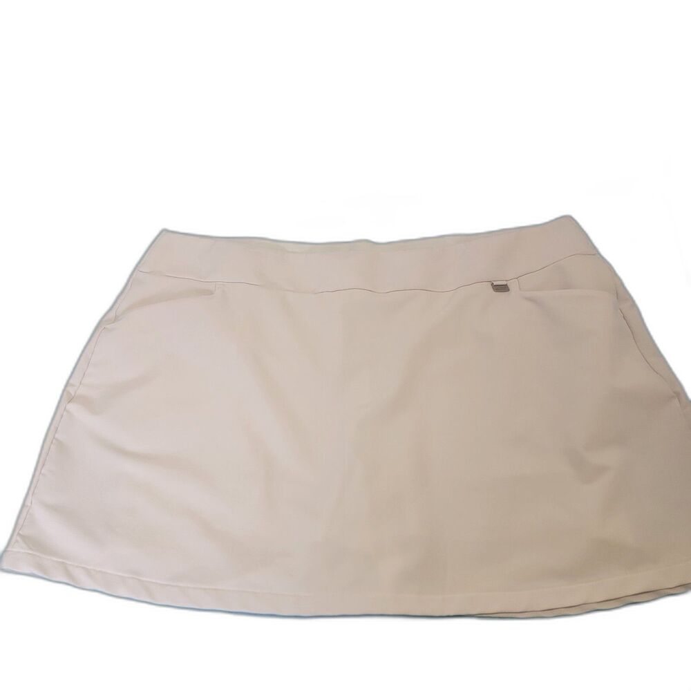 Greg Norman Play Dry Womens White Performance Mesh Lined Golf Tennis Skort XXL